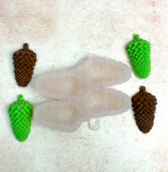 Молд Шишки 2D, 6х3 см ТМ Лавка Кондитера Изображение Молд Шишки 2D, 6х3 см ТМ Лавка Кондитера